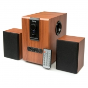 Колонки 2.1 DIALOG Progressive AP-150 Brown 20 Вт, MP3/FM, пульт, питание от сети