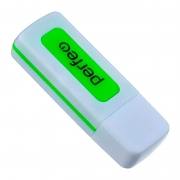 Карт-ридер внешний USB Perfeo PF-VI-R021 SD/MicroSD/MS/M2, бело-зелёный (PF_С3789)
