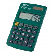 Калькулятор карманный Perfeo PF_C3703, 8-разрядный, зеленый