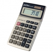 Калькулятор настольный Perfeo PF_C3710, 8-разрядный, бухгалтерский, серый