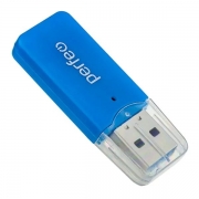 Карт-ридер внешний USB Perfeo PF-VI-R022 для microSD, синий (PF_С3791)