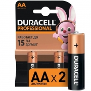Батарейка AA Duracell Professional LR6-2BL, 2 шт, блистер