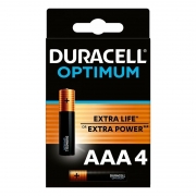 Батарейка AAA Duracell Optimum LR03-4BL, 4 шт, блистер