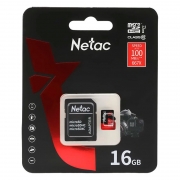   Micro SDHC 16Gb Netac P500 Extreme Pro U1 V10 100 /c   SD