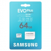   Micro SDXC 64Gb Samsung EVO+ Class 10 U1 A1 V10 R130 / +  SD (MB-MC64KA/APC)