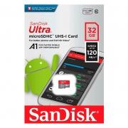   Micro SDHC 32Gb SanDisk Ultra U1 A1, 120 / (SDSQUA4-032G-GN6MN)