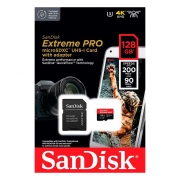   Micro SDXC 128Gb SanDisk Extreme Pro U3 V30 A2 200/90/ +  SD