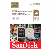   Micro SDXC 128Gb SanDisk Max Endurance Class 10 U3 V30 R100/ +  SD