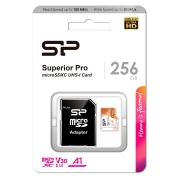   Micro SDXC 256Gb Silicon Power Superior Pro U3 V30 A1 100/80 / +  SD