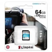   SDXC 64Gb Kingston Canvas Go Plus U3 V30 170/70 / (SDG3/64GB)