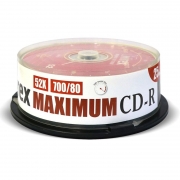 Диск CD-R Mirex 700Mb Maximum 52x, Cake Box, 25шт (UL120052A8M)