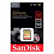   SDHC 32Gb SanDisk Extreme Class 10, UHS-I U3 V30, 100 /c (SDSDXVT-032G-GNCIN)
