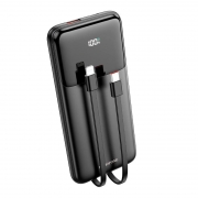 Зарядное устройство Borofone BJ22, 10000 мА/ч, QC3.0/PD 20W, USB A + Type C, дисплей, черное