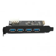PCI-E контроллер 4 внешних порта USB3.0, Gembird SPCR-04
