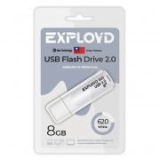 8Gb Exployd 620 White USB 2.0 (EX-8GB-620-White)
