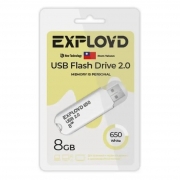 8Gb Exployd 650 White USB 2.0 (EX-8GB-650-White)