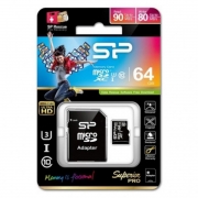   Micro SDXC 64Gb Silicon Power Superior U3 90/80 / +  SD (SP064GBSTXDU3V10SP)