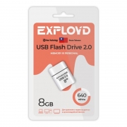 8Gb Exployd 640 White USB 2.0 (EX-8GB-640-White)