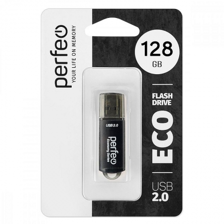 128Gb Perfeo E01 Black Economy Series USB 2.0 (PF-E01B128ES)