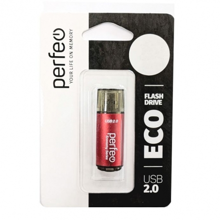 16Gb Perfeo E04 Red Economy Series USB 2.0 (PF-E04R016ES)