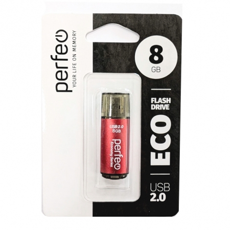 8Gb Perfeo E04 Red Economy Series USB 2.0 (PF-E04R008ES)