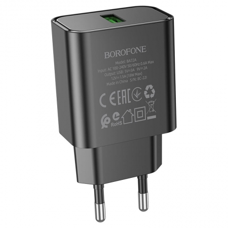   Borofone BA72A, QC3.0 3A USB, 