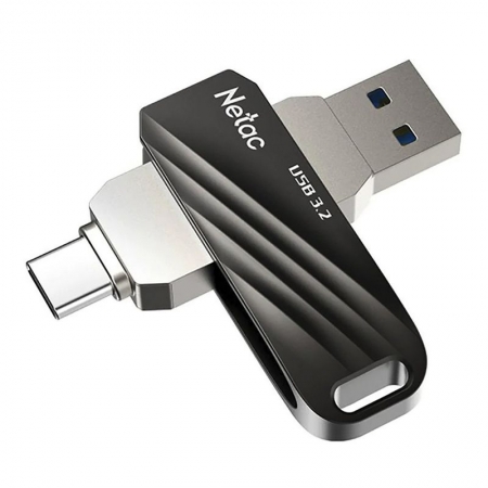 256Gb Netac US11 Dual Black/Silver USB 3.0/Type C (NT03US11C-256G-32BK)