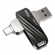 256Gb Netac US11 Dual Black/Silver USB 3.0/Type C (NT03US11C-256G-32BK)