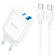   Hoco C105A, QC3.0/PD 20W USB A+C +  Type C, 