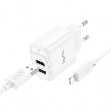   Hoco C141A 2.1 2xUSB +  Lightning, 