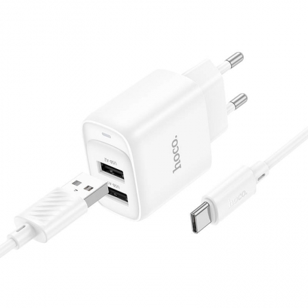   Hoco C141A 2.1 2xUSB +  Type C, 