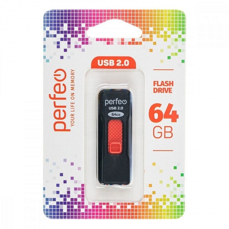 64Gb Perfeo S05 Black USB 2.0 (PF-S05B64)