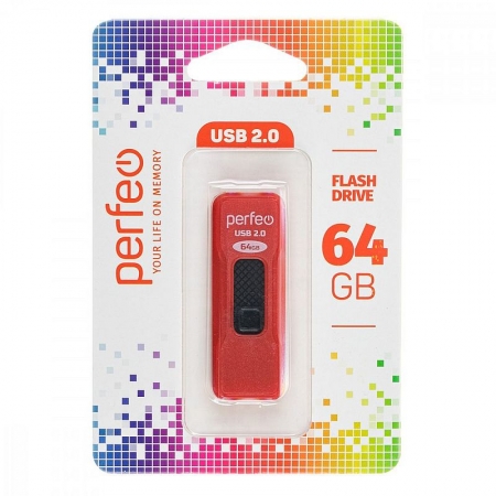 64Gb Perfeo S05 Red USB 2.0 (PF-S05R64)