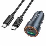    Hoco Z57A, QC3.0/PD30W, USB-A+C +  Type C, 