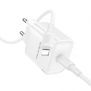   Borofone BA84A, QC3.0/PD 30W USB  +  Type C - Lightning, 