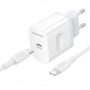   Borofone BA99A, QC3.0/PD 20W USB C +  Type C - Lightning, 