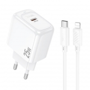   Hoco CS53A, QC3.0/PD 25W USB C +  Type C - Lightning, 