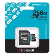   Micro SDXC 256Gb Kingston Canvas Go Plus U3 V30 A2 +  SD (SDCG4/256GB)