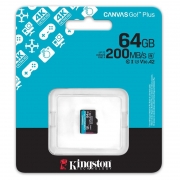   Micro SDXC 64Gb Kingston Canvas Go Plus U3 V30 A2   (SDCG4/64GBSP)