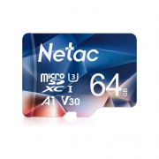  Micro SDXC 64Gb Netac P500 Ultra U3 V30 A1   (NT02P500ULT-064G-S)
