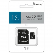   Micro SDXC 1.5Tb Smartbuy Pro U3 V30, 90/70 / +  SD (SB1T5SDP01)