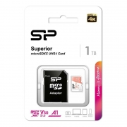  Micro SDXC 1Tb Silicon Power Superior U3 V30 A1 +  SD (SP001TBSTXDV3V20SP)