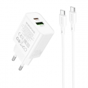   Borofone BA88A, QC3.0/PD 20W USB A+C +  Type C, 