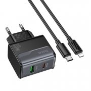   Hoco CS71A, QC3.0/PD 20W USB A+C +   Type C - Lightning, 