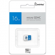  Micro SDHC 16Gb Smartbuy Blue Class 10 UHS-I   (SB16GMSDU1BLUE00)