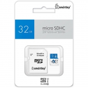   Micro SDHC 32Gb Smartbuy Blue Class 10 UHS-I +  SD (SB32GMSDU1BLUE01)