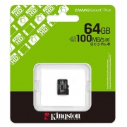   Micro SDXC 64Gb Kingston Canvas Select Plus U1 V10 A1   (SDCS3/64GBSP)