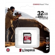   SDHC 32Gb Kingston Canvas React Plus UHS-II U3 V90, 300 /c (SDR2/32GB )
