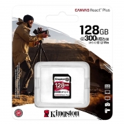   SDXC 128Gb Kingston Canvas React Plus UHS-II U3 V90, 300 /c (SDR2/128GB)