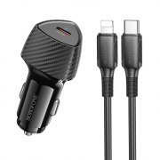    Borofone BZ31B QC3.0/PD30W, USB-C+ Type C - Lightning, .